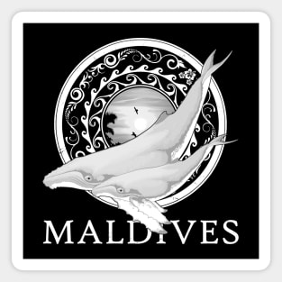 Maldives Republic Humpback Whales Magnet